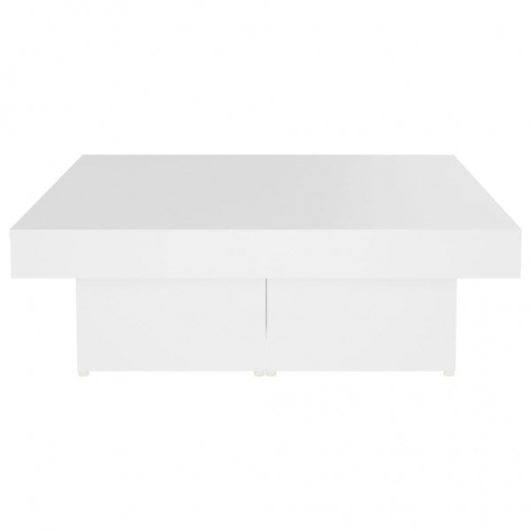 Mesa de centro madera contrachapada blanco 90x90x28 cm M 4