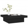 Mesa de centro madera contrachapada negro 90x90x28 cm 3