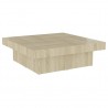 Mesa de centro madera contrachapada roble Sonoma 90x90x28 cm 2