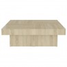 Mesa de centro madera contrachapada roble Sonoma 90x90x28 cm 5