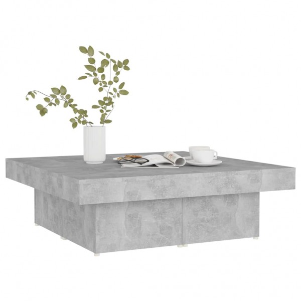 Mesa de centro madera contrachapada gris hormigón 80x50x40 cm M 3