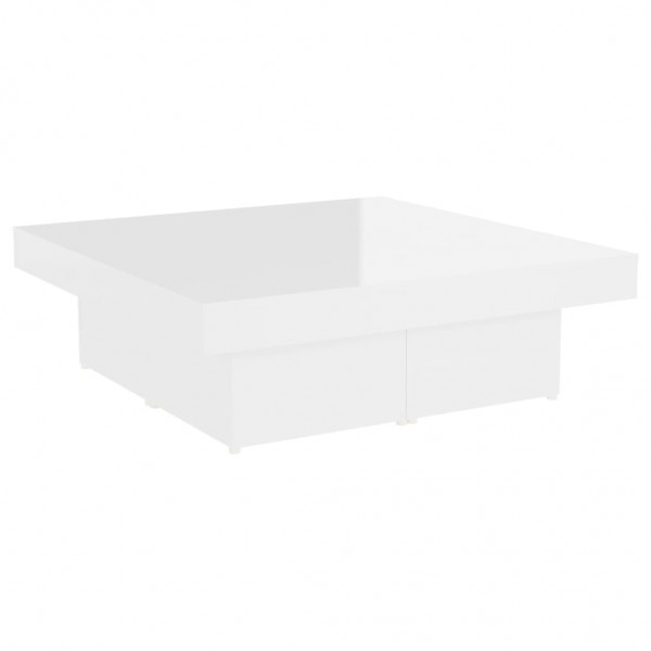 Mesa de centro 90x90x28cm derivados de madeira branco brilhante M 2