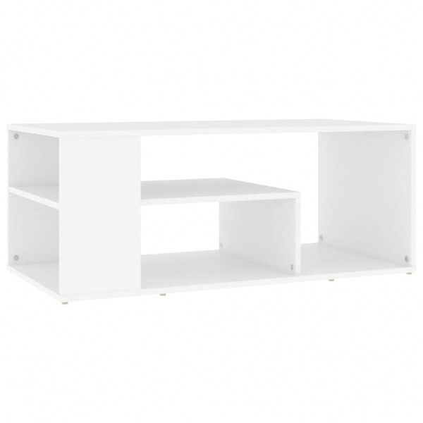 Mesa de centro madera contrachapada blanco 100x50x40 cm M 2