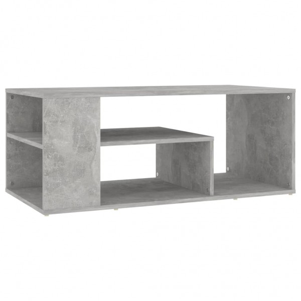 Mesa de centro de aglomerado gris hormigón 100x50x40 cm M 2