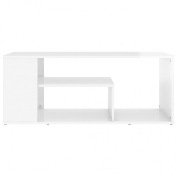 Mesa de centro 100x50x40 cm derivados madeira branco brilhante M 4