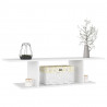 Mueble de pared para TV blanco 103x30x26.5 cm 3