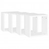 Estantes cubo de pared 4 unidades blanco 30x15x30 cm 5