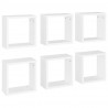 Prateleiras de parede em forma de cubo 6 pcs 30x15x30cm branco 2