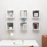 Estantes cubo de pared 6 unidades blanco 30x15x30 cm 3