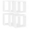Estantes cubo de pared 6 unidades blanco 30x15x30 cm 5