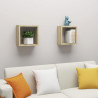 Estantes cubo de pared 2 unidades roble Sonoma 30x15x30 cm 1
