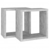 Prateleiras parede forma de cubo 2 pcs 30x15x30cm cinza cimento 5