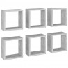 Prateleiras parede forma de cubo 6 pcs 30x15x30cm cinza cimento 2