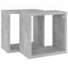 Prateleiras parede forma de cubo 2pcs 26x15x26 cm cinza cimento 5