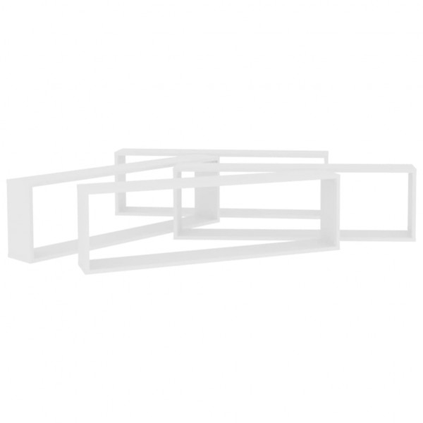Estante cubo de pared 4 uds madera contrachapada 100x15x30 cm M 5