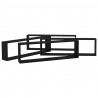 Prateleiras parede forma de cubo 4pcs derivados madeira preto 4