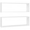 Estantes cubo de pared 2 uds contrachapado blanco 80x15x26.5 cm 2