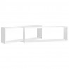 Estantes parede cúbicas 2pcs deriv. madeira 80x15x26.5cm branco 5