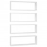 Estantes parede cúbicas 4pcs deriv. madeira 80x15x26.5cm branco 2