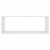 Prateleiras parede forma de cubo 2 pcs derivados madeira branco 5
