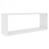 Estante cubo de pared 4 uds contrachapado blanco 60x15x23 cm 4