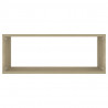 Estante cubo pared 2 uds contrachapado roble Sonoma 60x15x23 cm 5