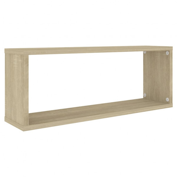 Estante cubo pared 6 uds contrachapado roble Sonoma 60x15x23 cm M 4