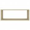 Estante cubo pared 6 uds contrachapado roble Sonoma 60x15x23 cm 5