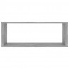 Estante cubo pared 4 uds aglomerado gris hormigón 60x15x23 cm 5