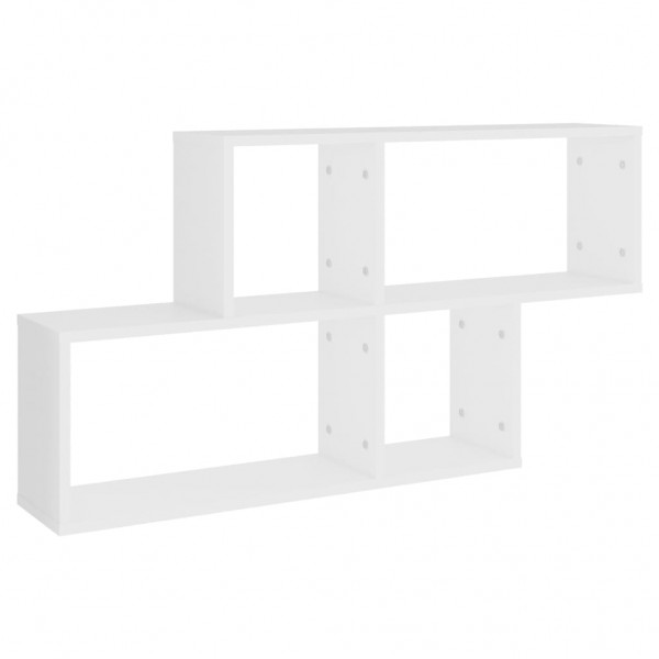 Estantería de pared madera contrachapada blanco 100x18x53 cm M 2