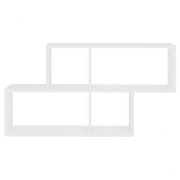Estantería de pared madera contrachapada blanco 100x18x53 cm M 4