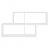 Estantería de pared madera contrachapada blanco 100x18x53 cm 4