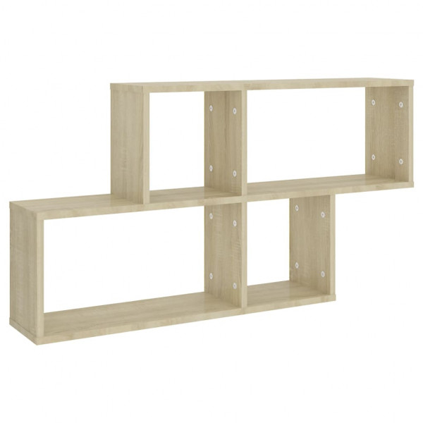 Estante de pared madera contrachapada roble Sonoma 100x18x53 cm M 2