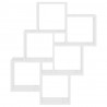 Estante de cubo de pared madera contrachapada blanco 78x15x93cm 3