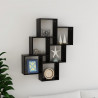 Estante cubo de pared madera contrachapada negro 78x15x93 cm 1