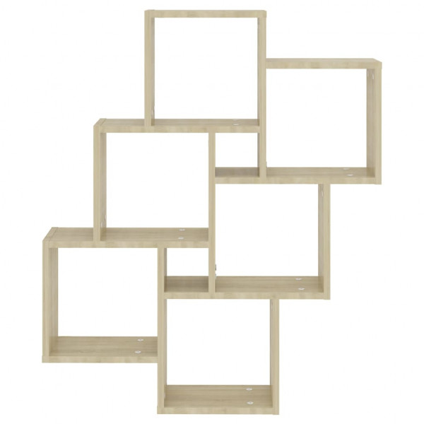 Estante cubo pared madera contrachapada roble Sonoma 78x15x93cm M 4