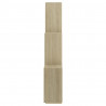 Estante cubo pared madera contrachapada roble Sonoma 78x15x93cm 5