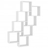Estante de cubo pared madera contrachapada blanco 90x15x119 cm 2