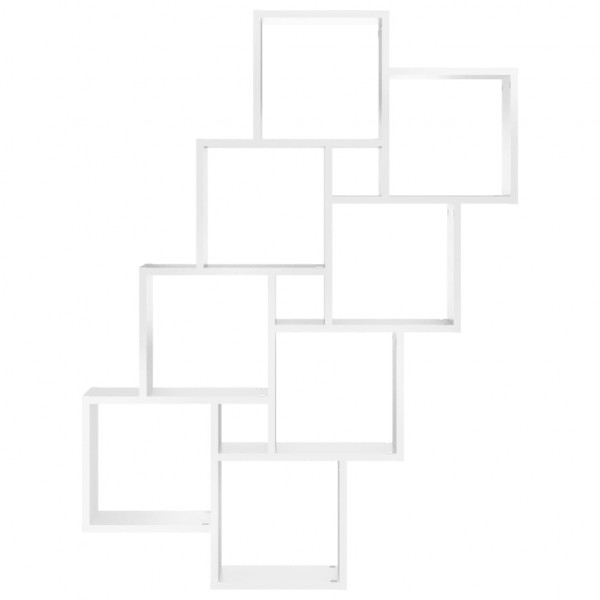 Estante de parede cúbica 90x15x119 cm deriv. madeira branco M 4