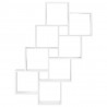 Estante de cubo pared madera contrachapada blanco 90x15x119 cm 4