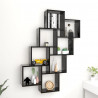 Estante cubo de pared madera contrachapada negro 90x15x119 cm 1