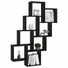 Estante cubo de pared madera contrachapada negro 90x15x119 cm 3