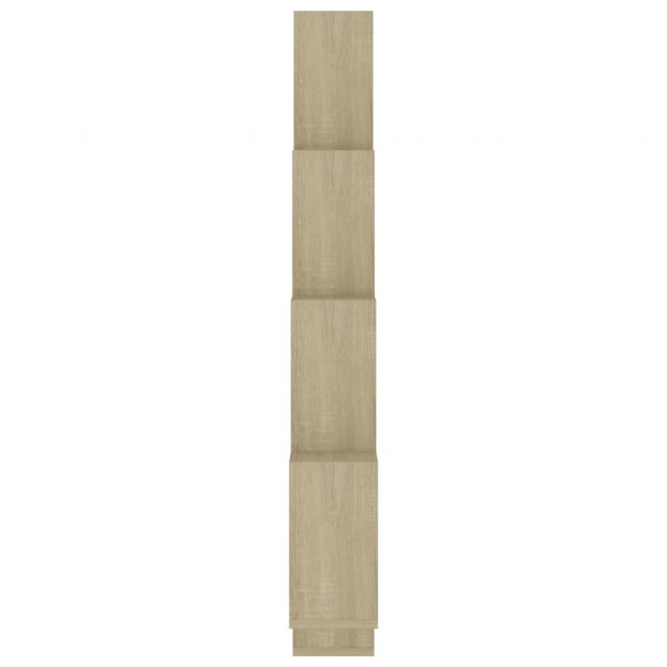Estante cubo de pared contrachapado roble Sonoma 90x15x119 cm M 5