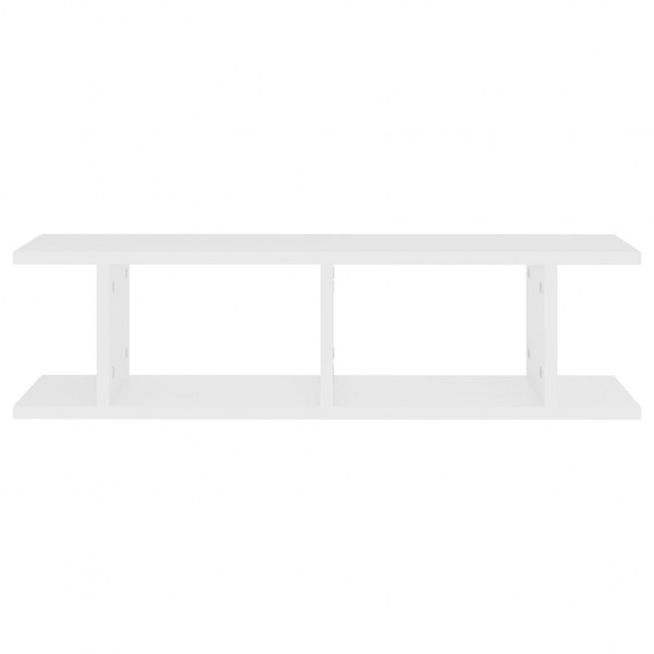 Prateleiras de parede 2 pcs 75x18x20 cm deriv. madeira branco M 5