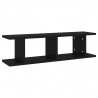 Estante de pared 2 uds madera contrachapada negro 75x18x20 cm 4