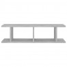 Estante de pared 2 uds contrachapada gris hormigón 75x18x20 cm 5