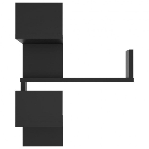 Estante de canto p/ parede 40x40x50 cm deriv. madeira preto M 5