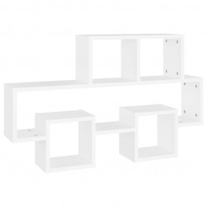 Estante de pared forma de coche aglomerado blanco 82x15x51 cm H