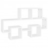 Estante de pared forma de coche aglomerado blanco 82x15x51 cm 2