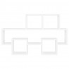 Estante de pared forma de coche aglomerado blanco 82x15x51 cm 4
